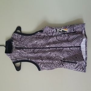 Brand New black and white light weight running vest.